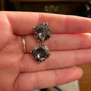Kate Spade Square Stud - Gray with Sparkle